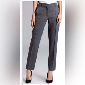 Sonia Rykiel Women's Gray Wool Heather Ankle Tailored Trousers Pants 8
